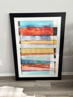 Contemporary Wall Art Canvas Painting Decor With Frame 44”x32”