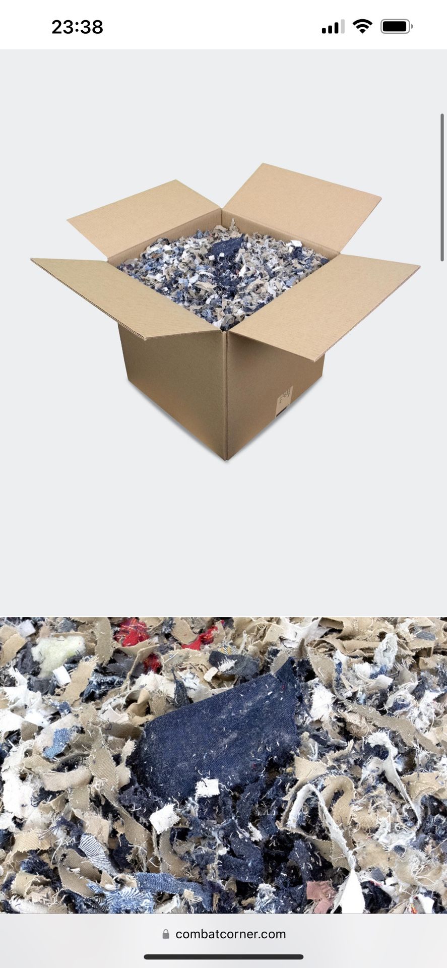 45 LB. PUNCHING BAG FILL MATERIAL | SHREDDED TEXTILE