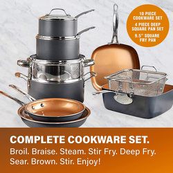 Pots and Pans Set 20 Piece Complete Cookware Bakeware Set Nonstick