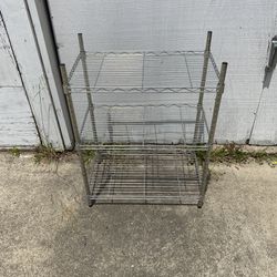 Small Metal Wire shelf shelving with 3 shelves 