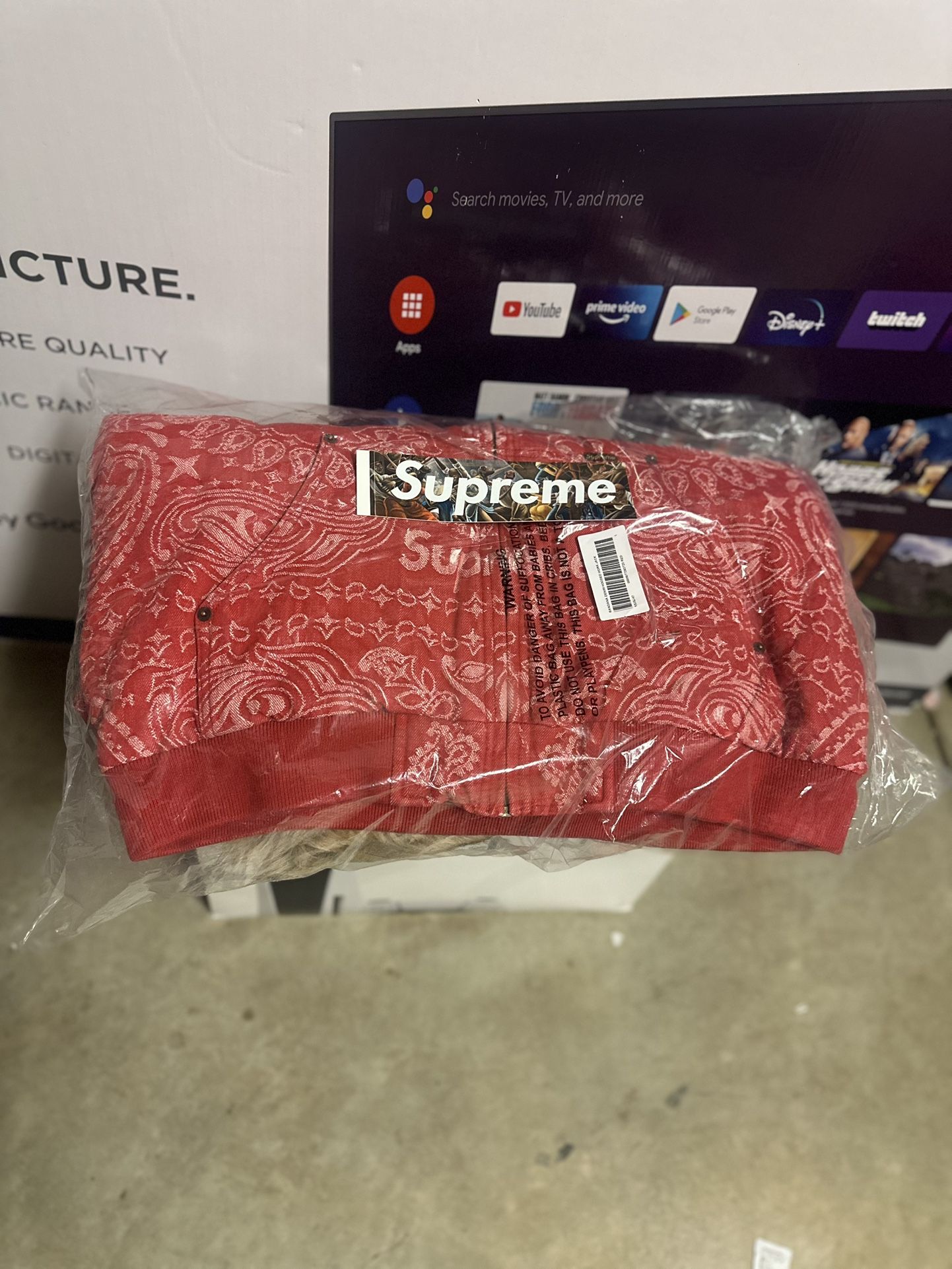 Supreme Bandana Red Bandana And Jeans
