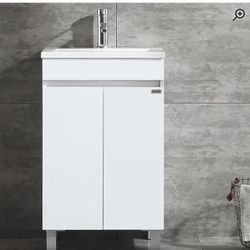  Single Bathroom Vanity with Faucet -(LWH-20x15.5x32in)