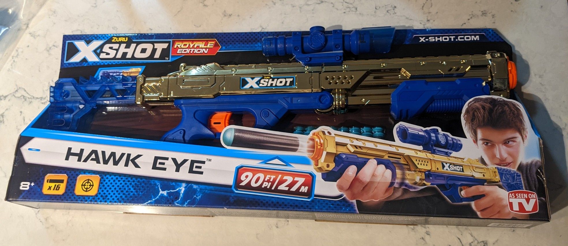 NEW X-Shot Excel Royale Edition Hawk Eye Foam Dart Blaster (16 Darts) by ZURU