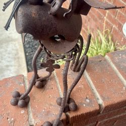 Iron Dog Sculpture
