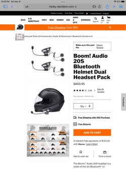 Boom Audio 20S Bluetooth Helmet Headset Dual Pack