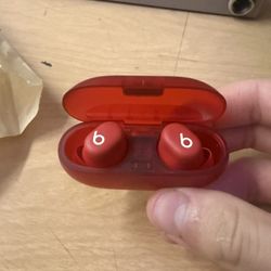 Beats by Dr. Dre Solo Buds Transparent Red In Ear Headphones