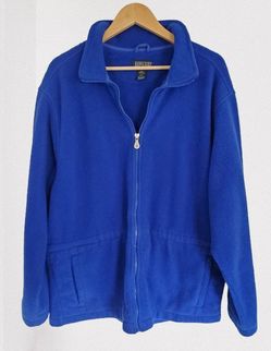 Lands' End Men's Polartec Fleece Full Zip Jacket Blue Size 42-44 L