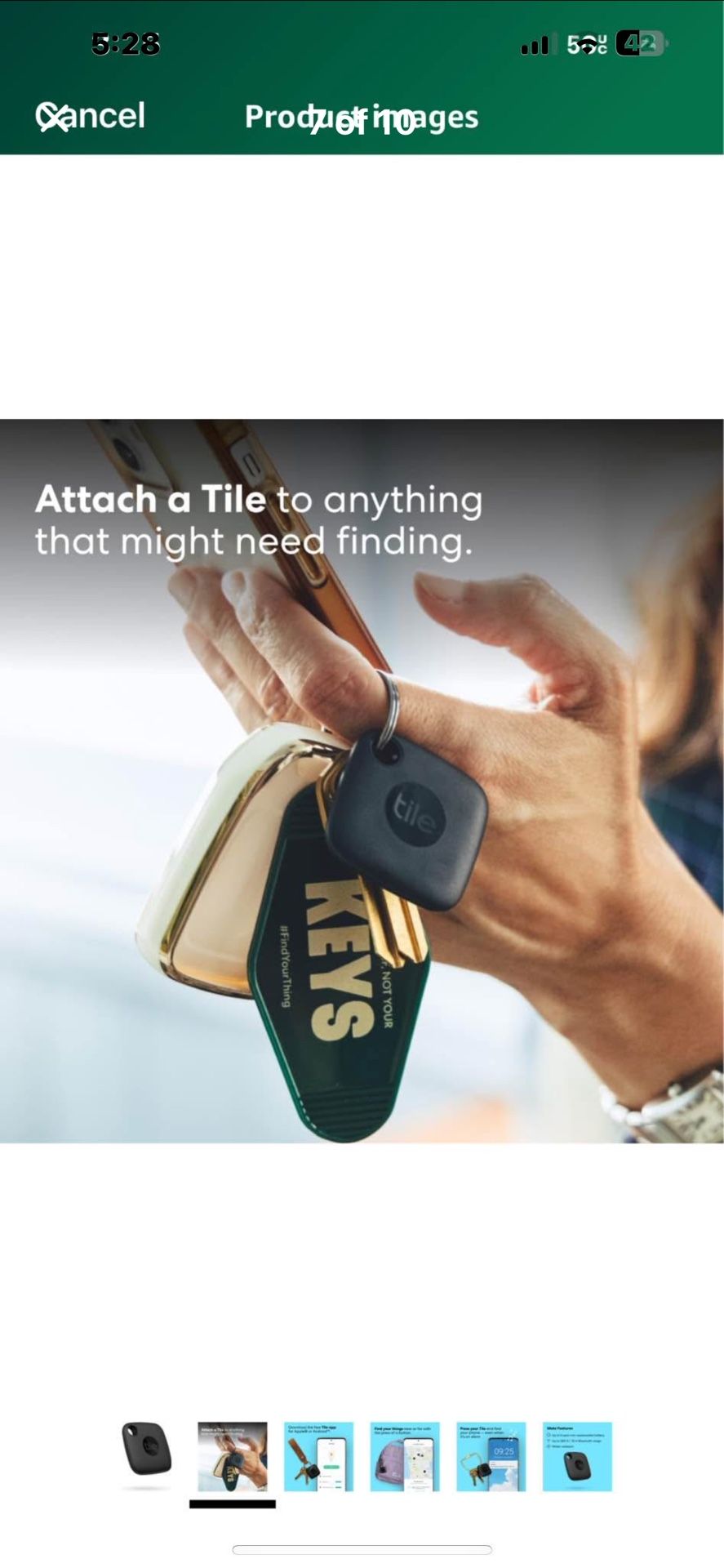 1-Pack, Black. Bluetooth Tracker, Keys Finder and Item Locator; Up to 250 ft. Range.