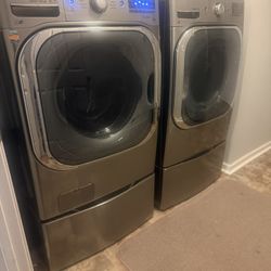 Lg washer and dryer for sale. These are large capacity and are in perfect working condition.