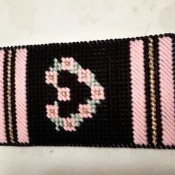 Handmade Plastic Canvas Rose Glass Case