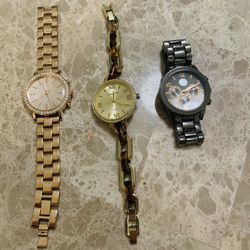 Three Fashionable Womans Watches