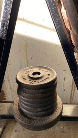 7. 2 and a half pound plates. $10 for all