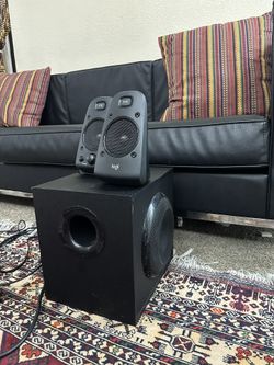 Logitech Z623 2.1 Speaker System, 2 Satellite Speakers, 7" Bass Reflex Subwoofer, Integrated Controls with 3.5mm Auxiliary RCA inputs and Headphone Ou