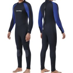 LEMORECN NEOPRENE WETSUITS FOR MEN MONO NEOPRENE 5 / 4MM FULL BODY DIVING SUIT