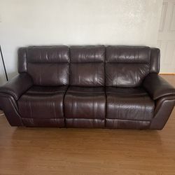 Reclining Leather Couch And Loveseat set