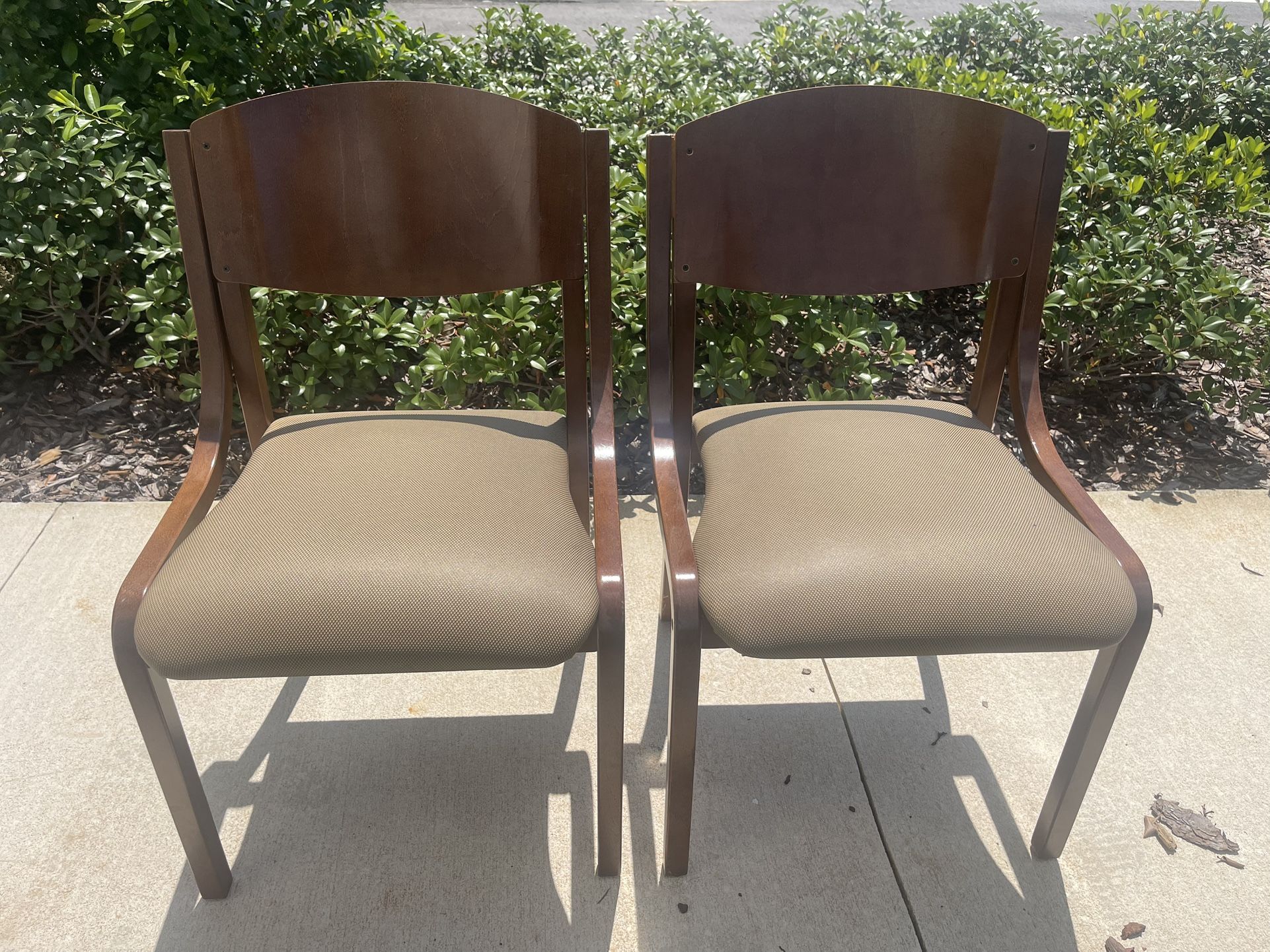 Office Chairs - 10 Armless Wood Frame Office Chairs