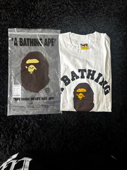 A Bathing Ape BAPE College Logo T-Shirt Size L
