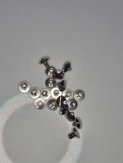 10 Sets 3/8 in Silver Chicago Screws Binding Posts Leathercraft Hardware