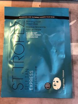 St. Tropez Self Tan EXPRESS Bronzing Face Sheet Mask .62 fl. oz. / 18.4 g SEALED