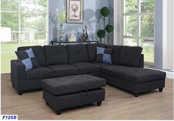 Sectional and ottoman