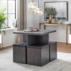 5pc Dining Set With Storage Ottoman - BRAND NEW UNOPENED BOX