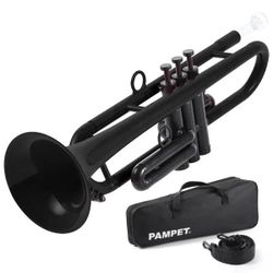Plastic Bb Trumpet Standard Student Beginner Set Black