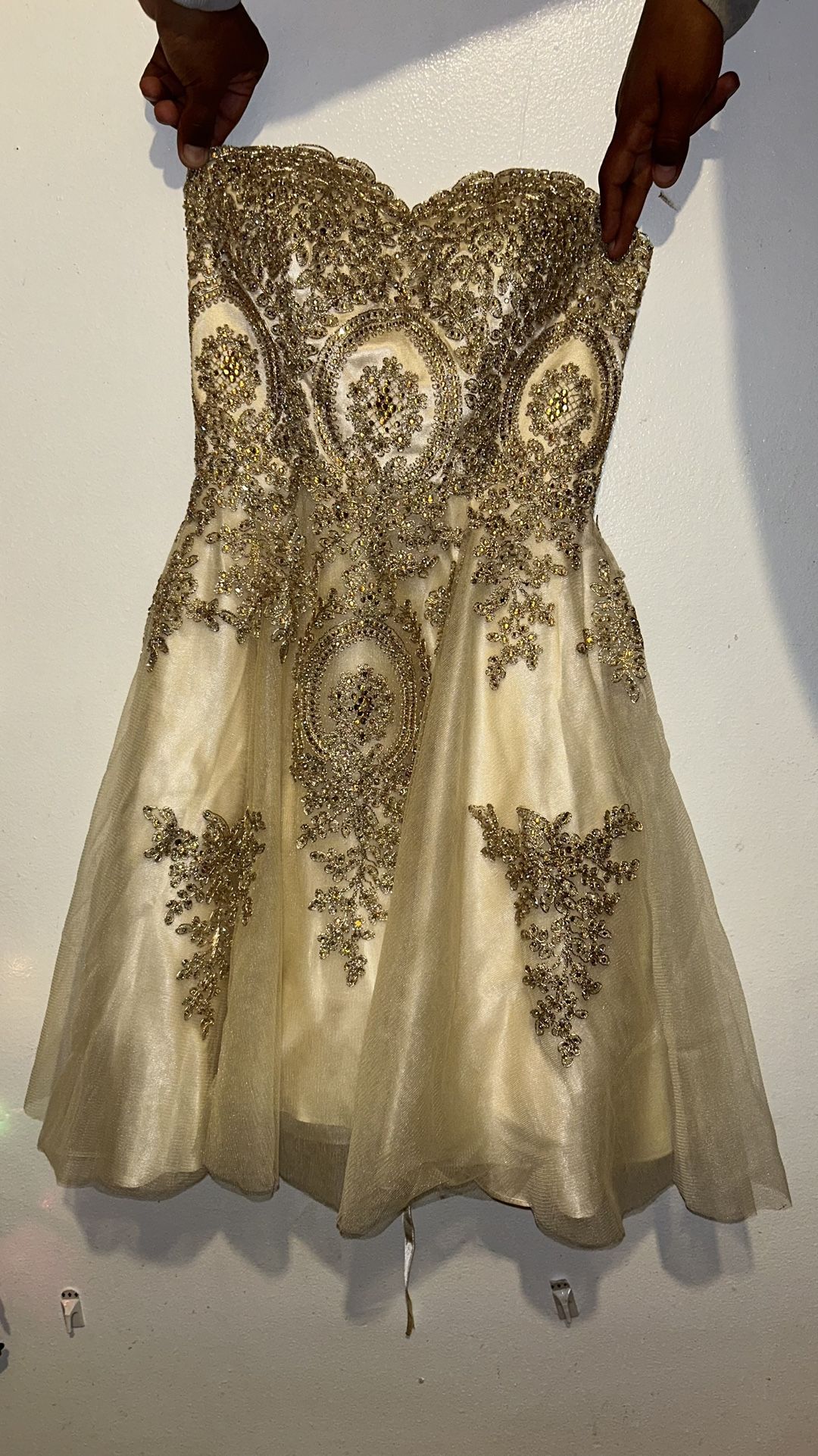 gold dama dress