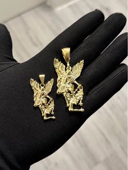 14K Gold filled San Miguel ArcAngel Pendant