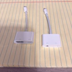 Lighting iPhone Adapters To HDMI And Aux 2 For 1!!!!!