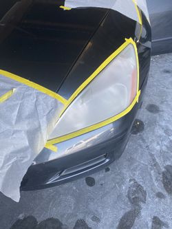 Cleaning of headlights looks like new