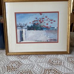 Wall Nassau by Winslow Homer Matted & Framed 