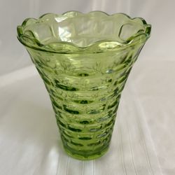 Vintage Federal Glass Yorktown Vase 8”H