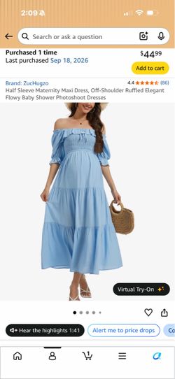 Half Sleeve Maternity Maxi Dress, Off-Shoulder Ruffled Elegant Flowy Baby Shower Photoshoot Dresses
