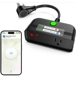 Power Failure Alarm WiFi, Outdoor Power Outage Alarm with App Alert & Loud 110dB, Smart Power Outlet Alarms for Freezer, Sump Pump, Auto Drip Irrigati
