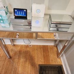 Mirrored glass console/cabinet