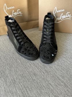 Christian Louboutin Men's Lou Pik Pik Strass High Top Sneakers