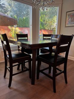 Counter Height Dining Table Set with 4 Chairs