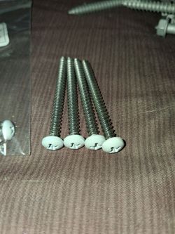 2 inch phillips white round head stainless steel screws