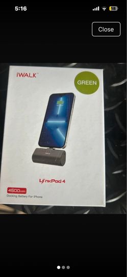 iWALK LinkPod 4 Portable iPhone Charger - Green - BRAND NEW IN BOX