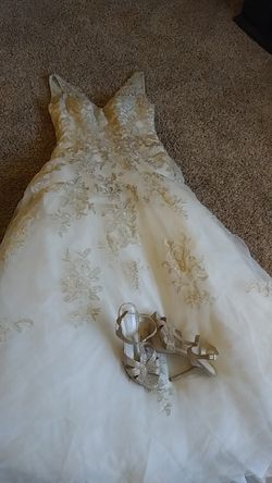 Wedding dress with heels or without