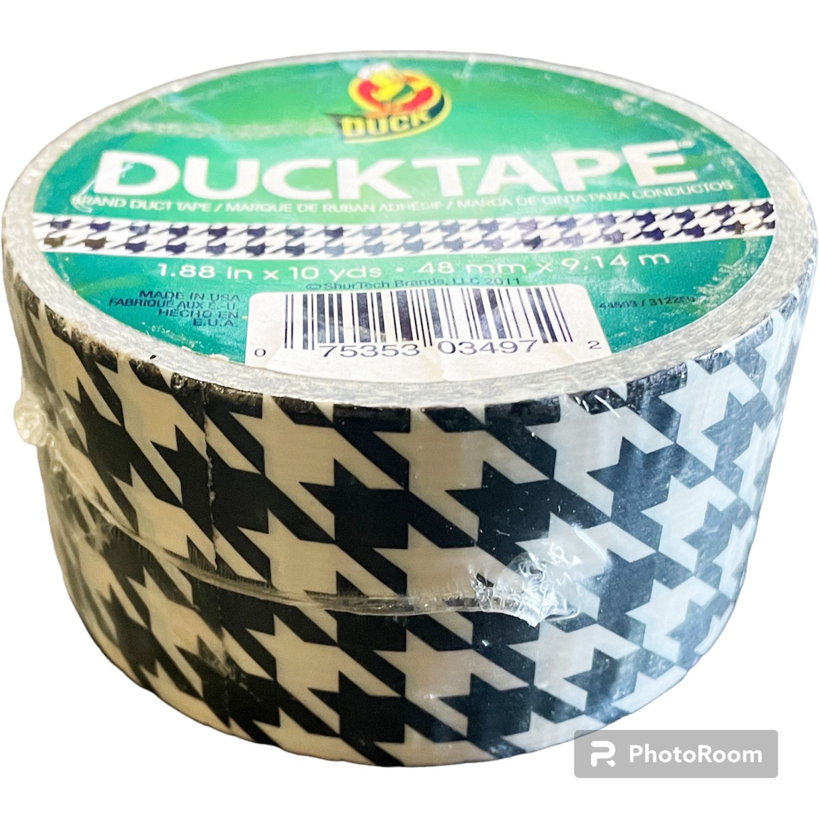 Black White Houndstooth Print Duct Tape Retired Duck Brand for Sale in  Fontana, CA - OfferUp