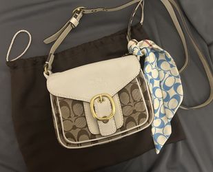 Vintage Coach signature crossbody bag
