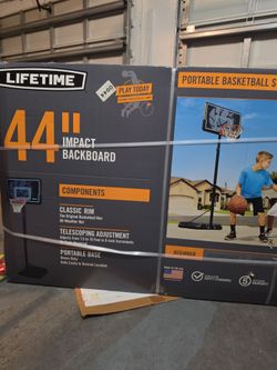 44" impact basketball board system