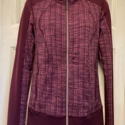 Lululemon Jacket  Color: Burgundy / Pink Front Zipper pockets 