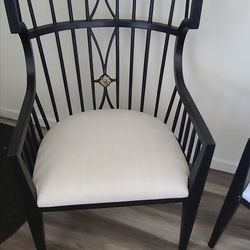 Black and white chairs