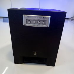 Yamaha Subwoofer YST-SW215 Powered Black Wood Grain 125 Watts Output