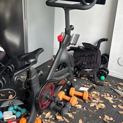 Peloton Bike +. Barely Used. Includes 2 Pairs Of Shoes
