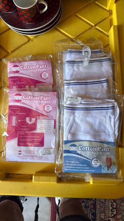 6 cotton protective panty for men (size L) and women size L  brand new on package