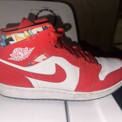 Air Jordan 1 Mid “Cardinal Red/Multi-Color”