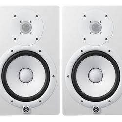 YAMAHA HS8 8-Inch Powered Studio Monitor (White, 2-Pack) Bundle (2 Items)